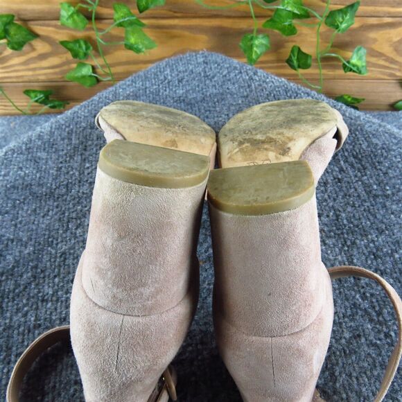 Diane von Furstenberg Women's Ankle Strap Brown Suede Sz 10 Medium‎ Used 2025 - Picture 5 of 6